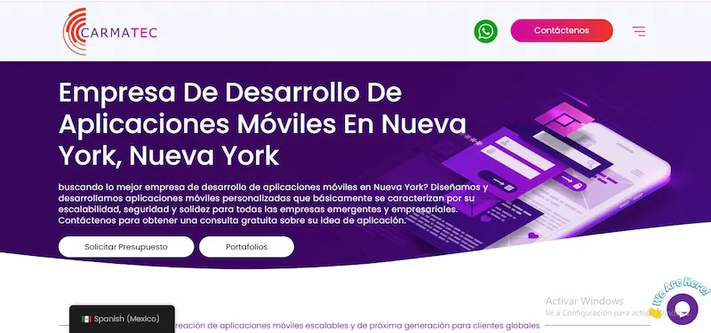 5 mejores empresas de Desarrollo de Software de Aplicación en New York Empresa Carmatec